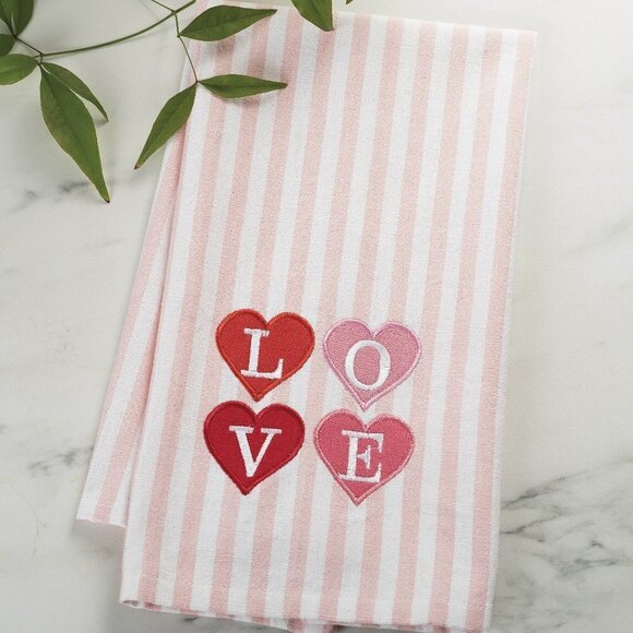 Love Heart Kitchen Towel NEW Valentine's Day - Picture 2 of 3